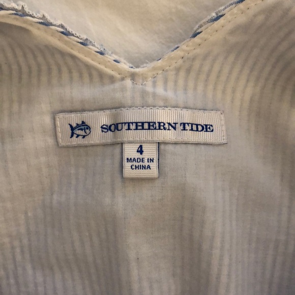 Southern Tide Searsucker Ruffle Back Dress - Picture 3 of 3